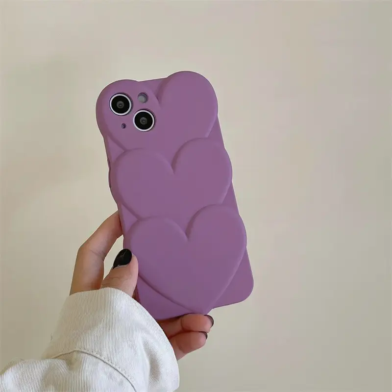 Simple Purple Stacked Love For Mobile Phone Case
