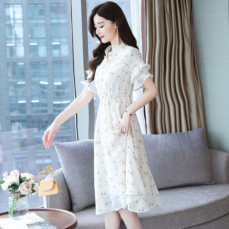 Floral Chiffon A-Line Dress, picture 6 of 8