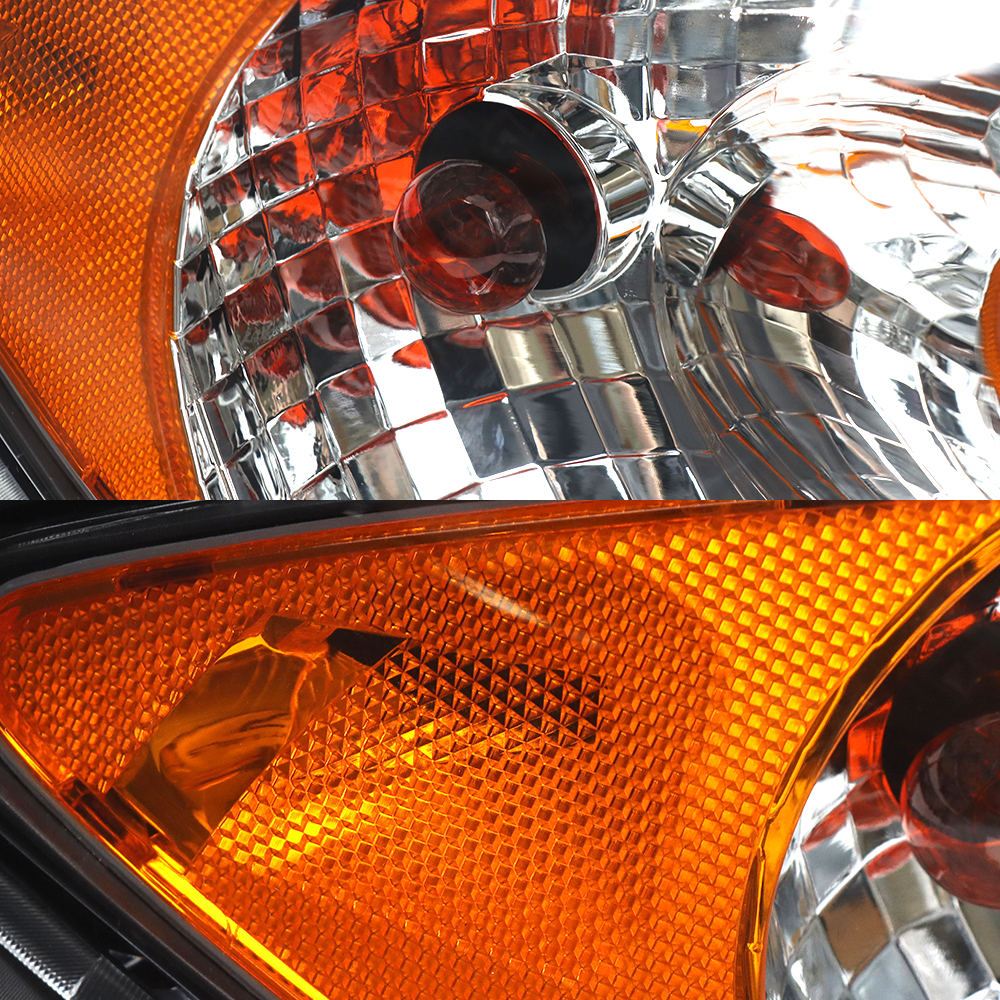Black Headlights Assembly Compatible With International ProStar 2008-2016 Pair