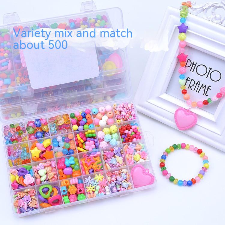 Title 9, 24 Grid Diy Toy Educational Handmade Beaded Set