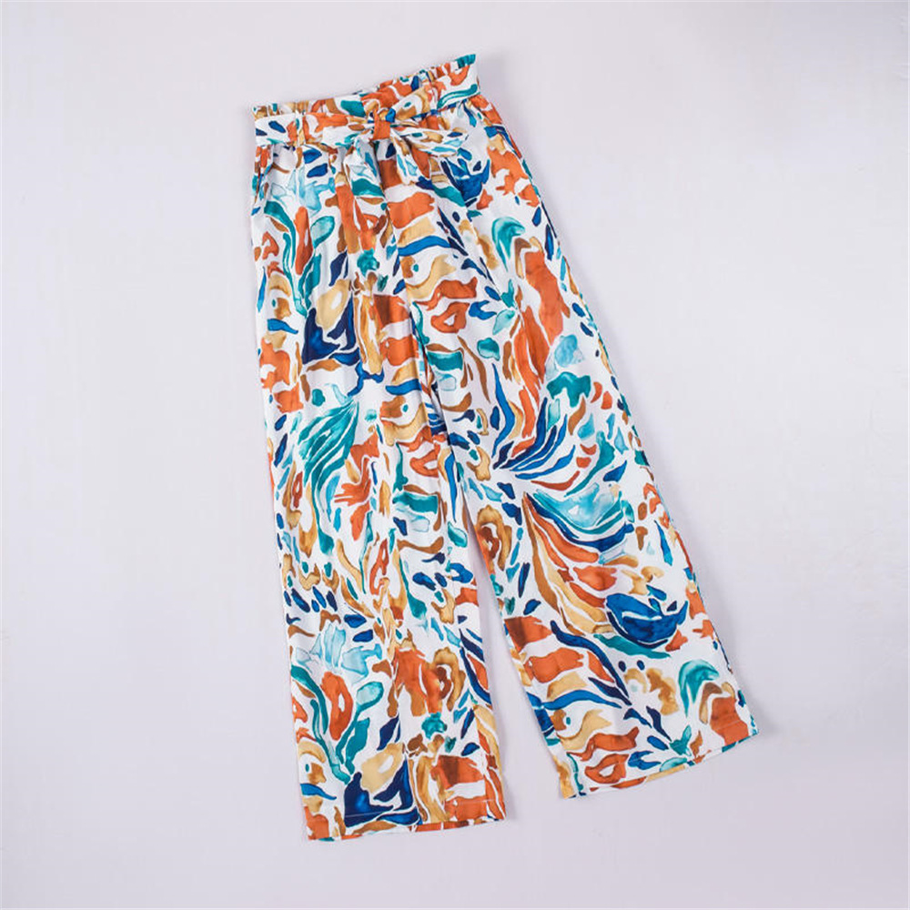 Title 5, Foreign Trade Color Printing Trousers Casual Wi...