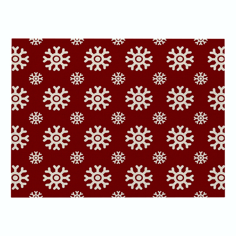 Title 20, Christmas Red Series Cotton And Linen Placemat