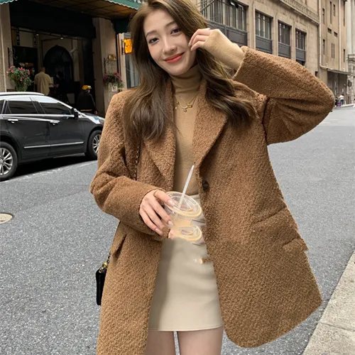 Coat The Minority Can Wear A Suit Coat Camel - Shop at LoveMi