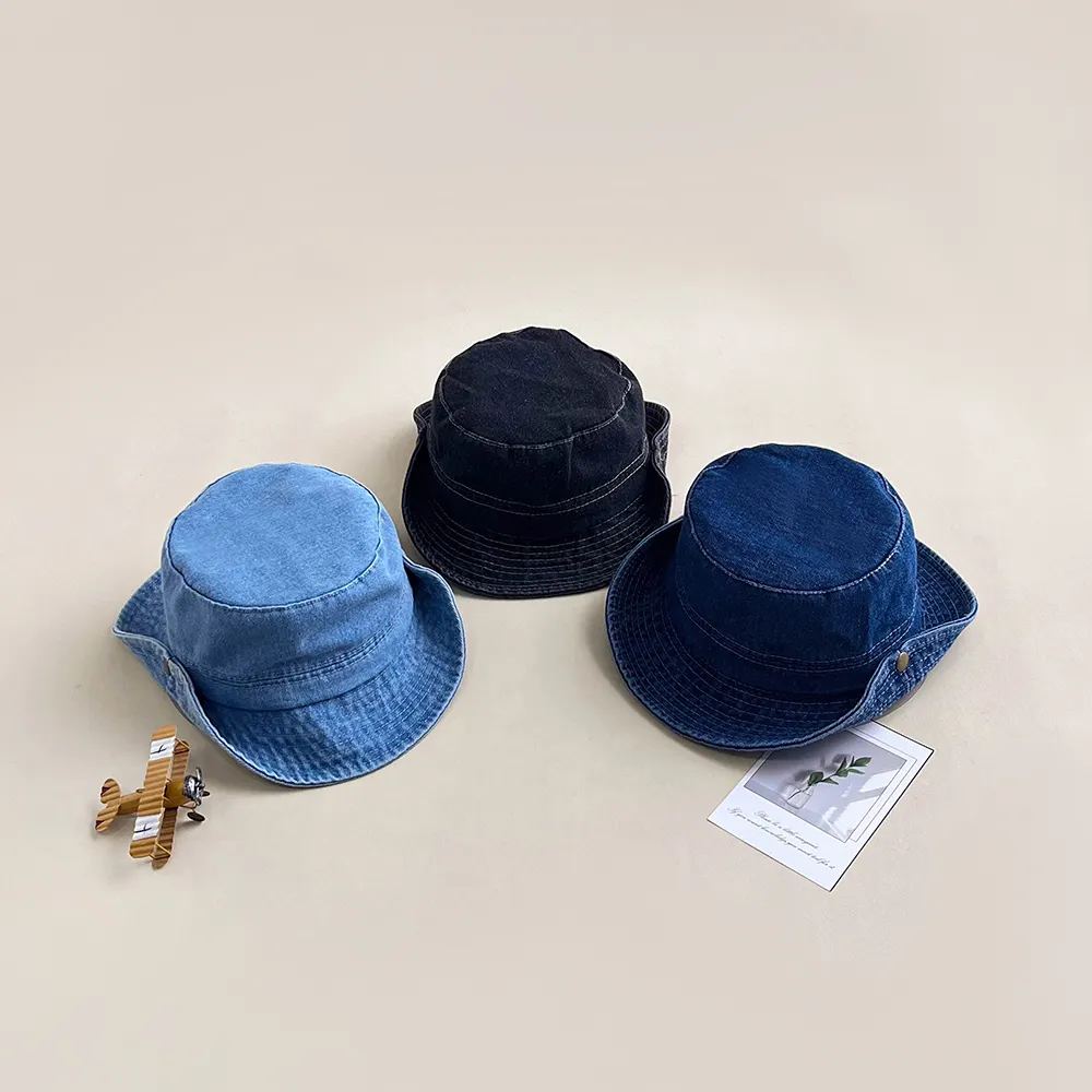 Retro Washed Denim Fisherman Hat