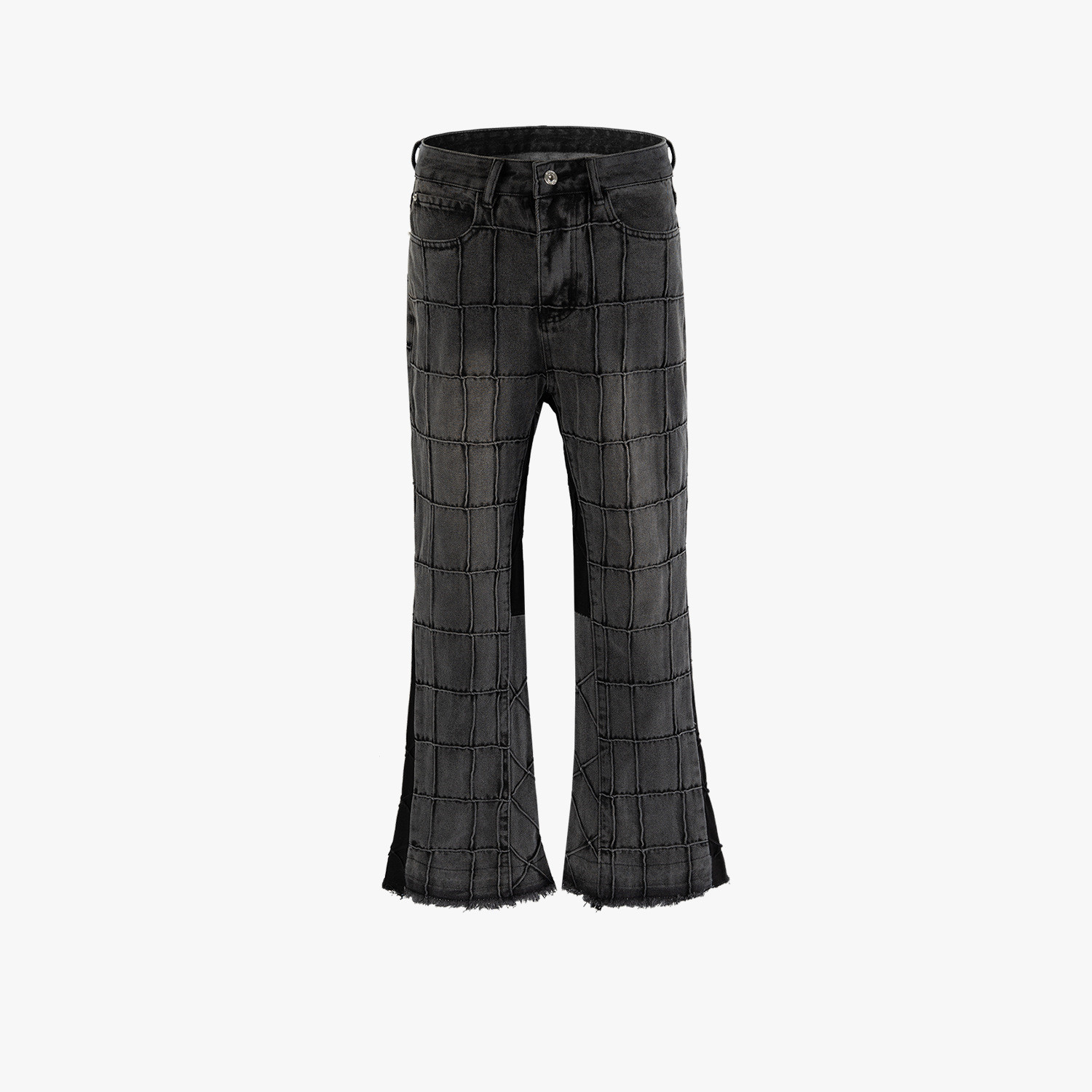 Men's And Women's Fashion Casual Waffle Jeans