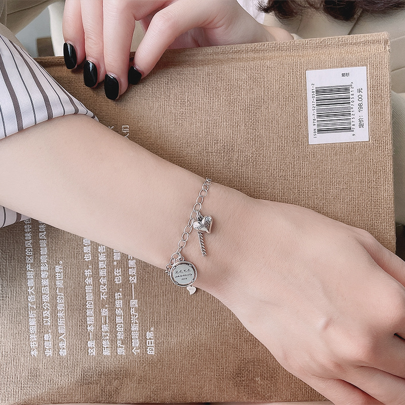 Korean Version Of Creative Round Card Tassel Love Bracelet