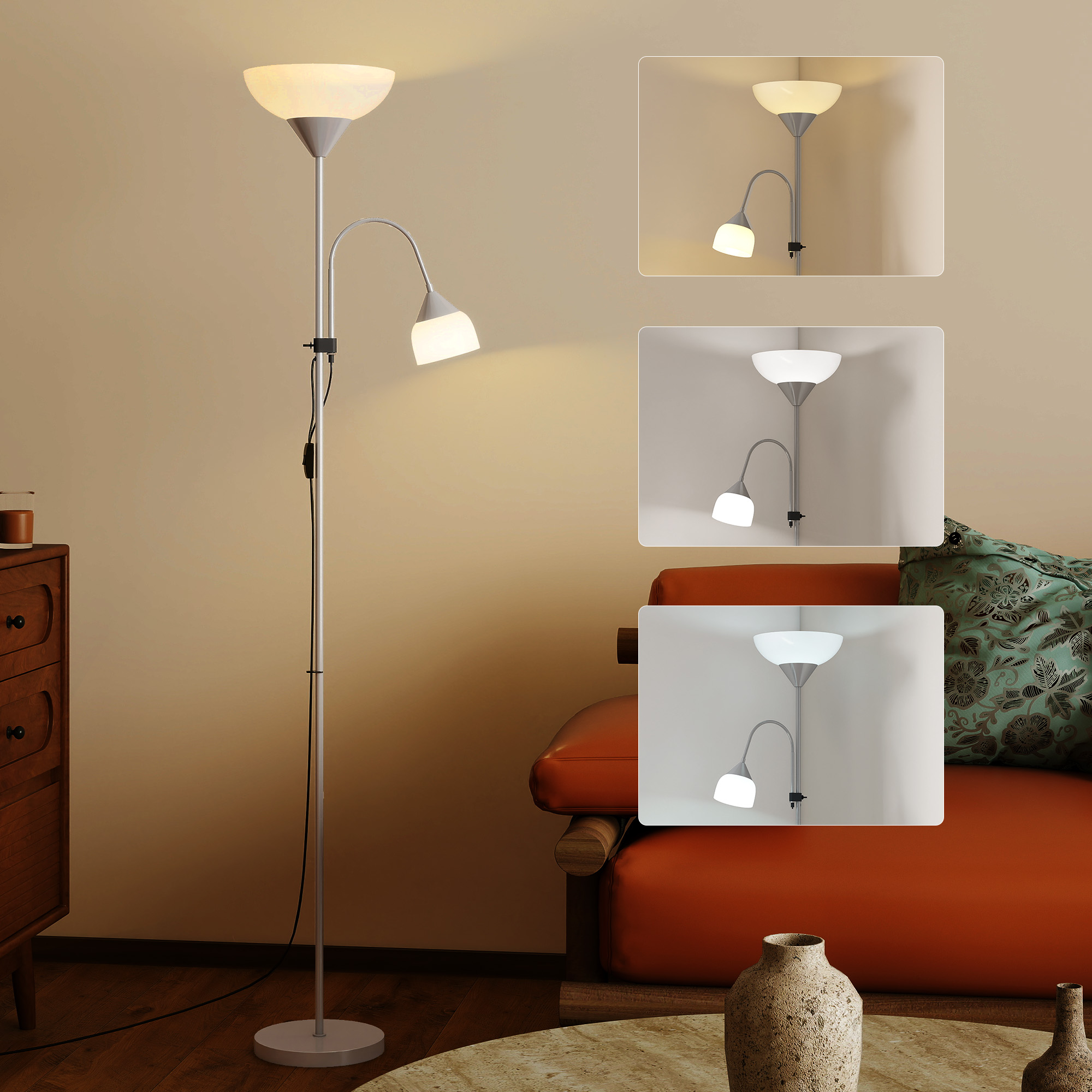 LED Floor Lamp, Suitable For Living Rooms, 180cm High,