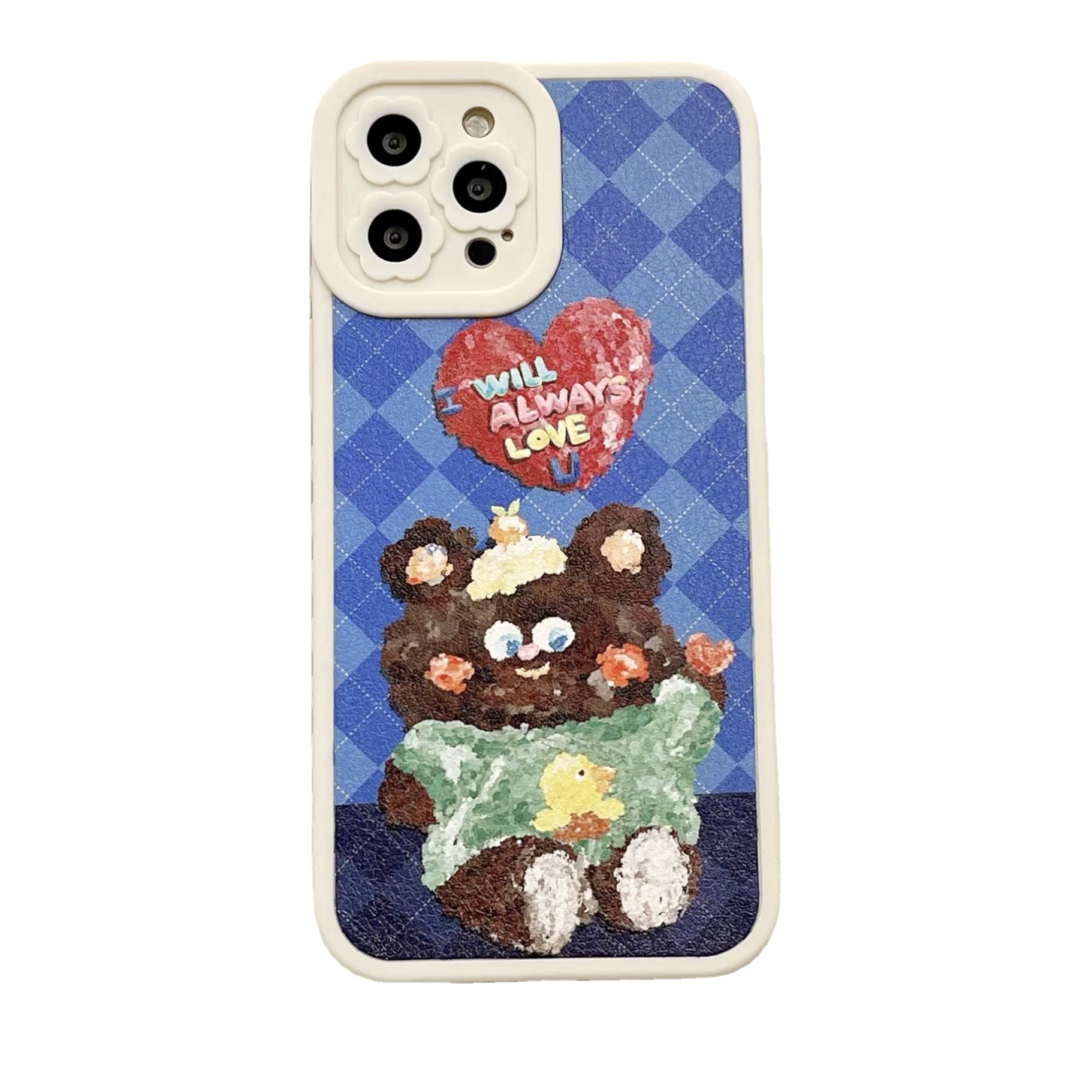 Telefoonhoesje voor dames met bloemenapplicatie – patchwork – iPhone 11