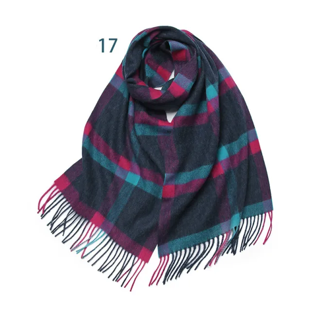 Winter Warm Thickened British Plaid Wool Scarf 17Style - Shop at LoveMi