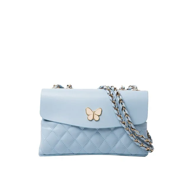 Fashion Trend Rhombus Chain Bag Ins Western Style One Shoulder Messenger Small Square Bag Tide Blue - Shop at LoveMi