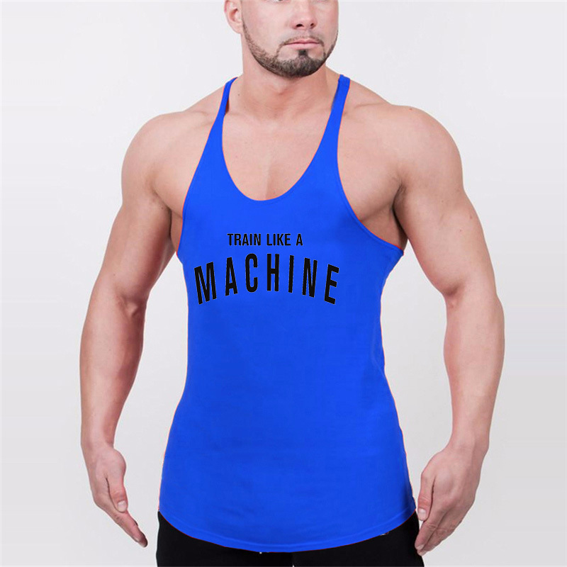 Men's Digging Letter Print Sports Racer Vest