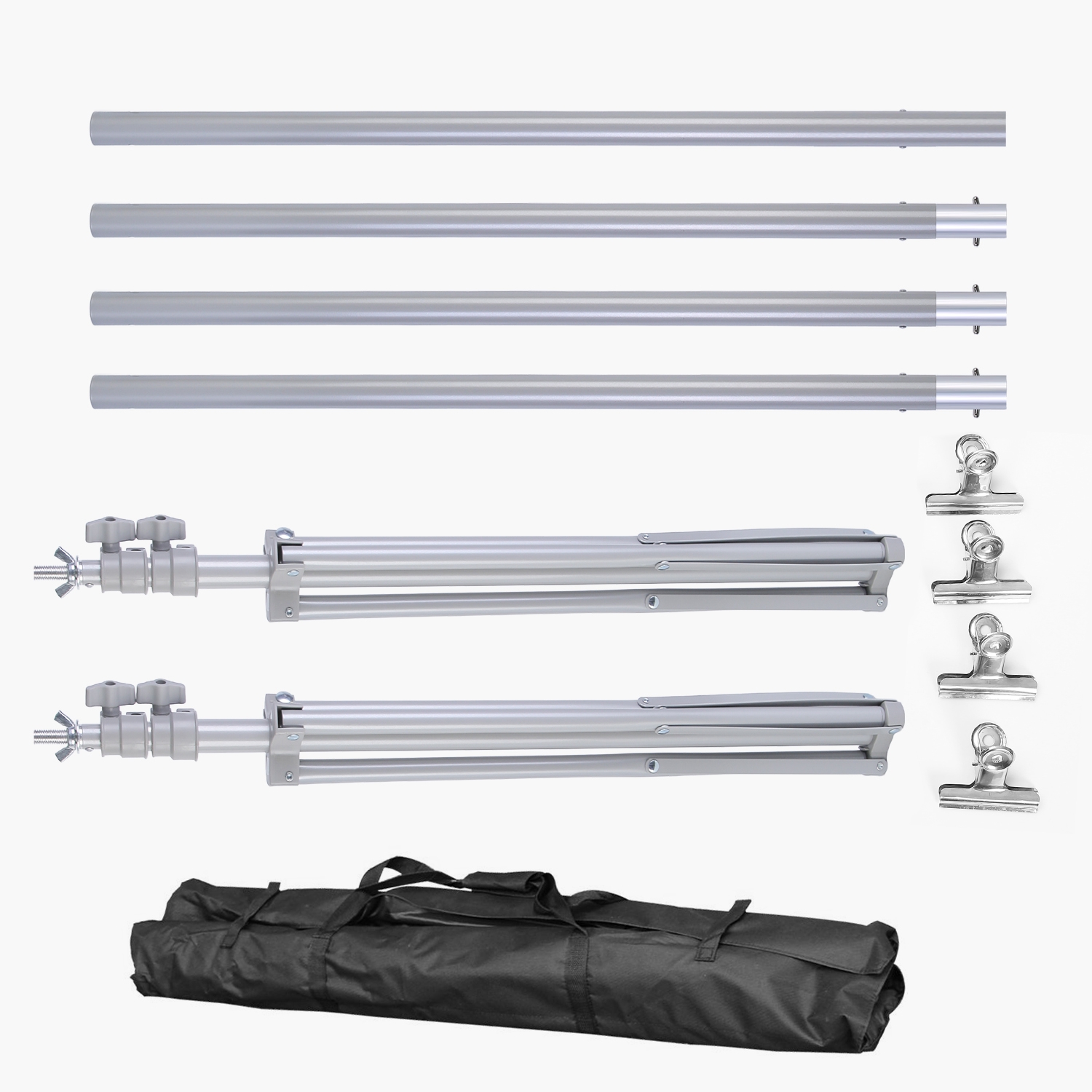 1Pc 6.5 Plus 10ft Photo Video Studio Backdrop Background Stand Adjustable Heavy Duty Photography Backdrop Support Stand Set With Carrying Bag Clamps