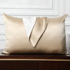 Silk Envelope Pillow Case Single Latex Pillow Case - Yellow - View 1