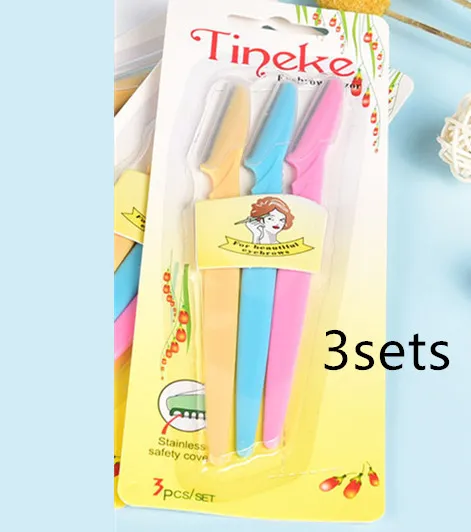 Stainless steel eyebrow shaping tool 3Sets - Shop at LoveMi