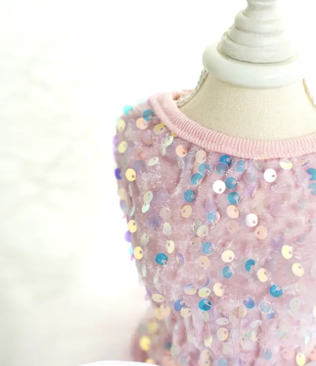 Pet Wedding Dress Dog Cat Skirt Sequin Gauze Dog Clothes