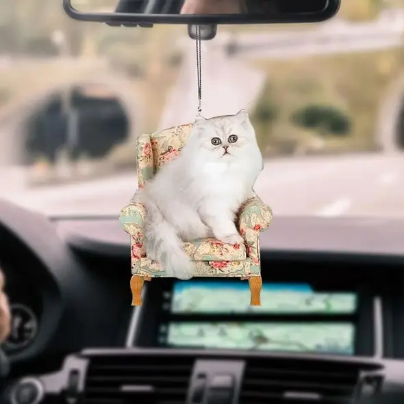 Colorful Balloon Cat Car Trailer Inner Rearview Mirror Decoration Pendant