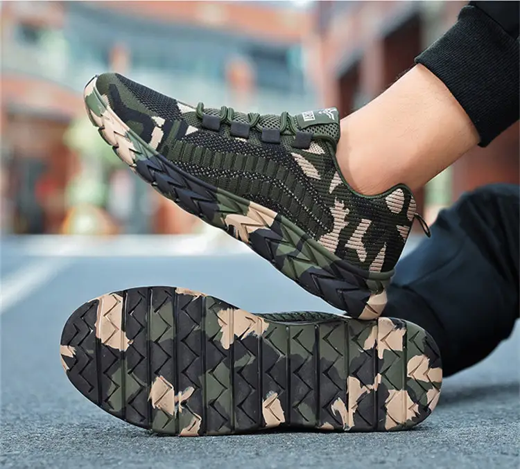 Camouflage Men's And Women's Sports Running Shoes