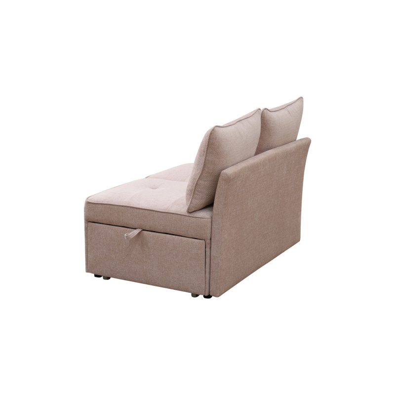 Pickup Only--Pink Sackcloth Living Room Sofabed