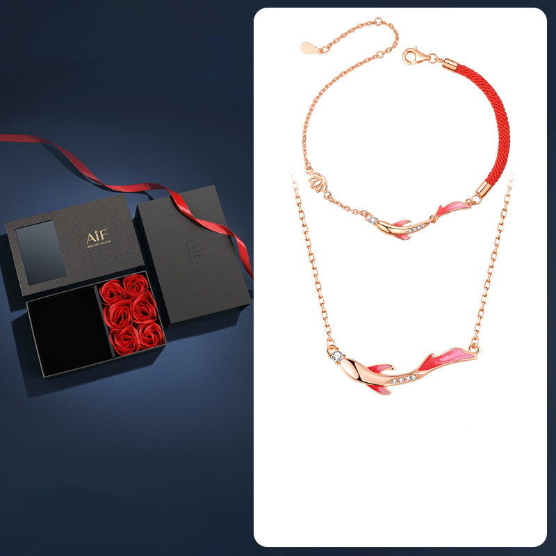 Shore Koi Lucky Red Rope Bracelet