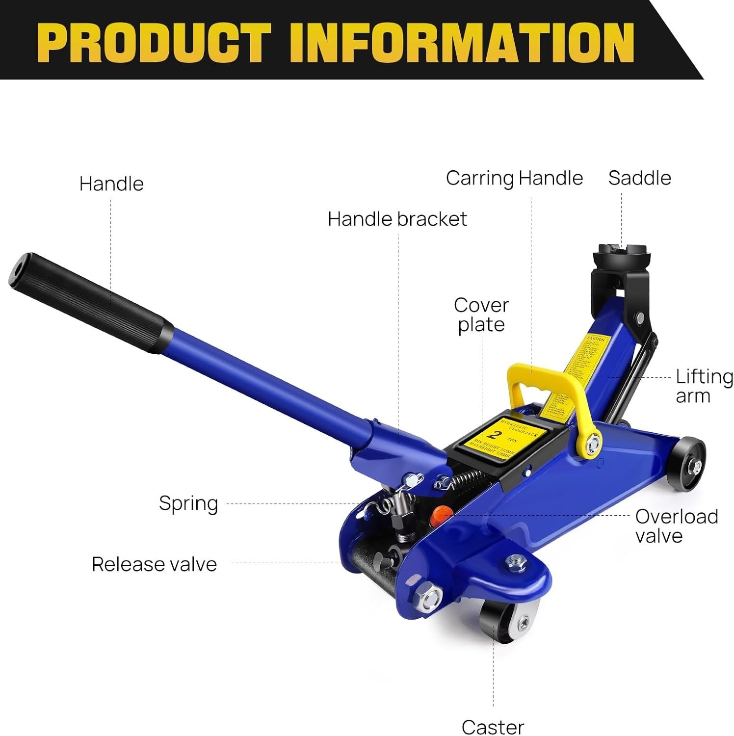 Trolley Jack 2 Ton Tonne Low Profile Hydraulic Floor Lifting Car Van Garage New — image 2