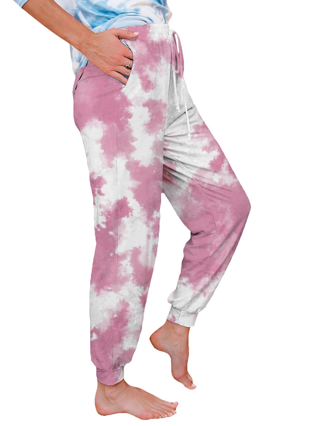 Title 3, Tie-dye Trousers European And American Home Cas...