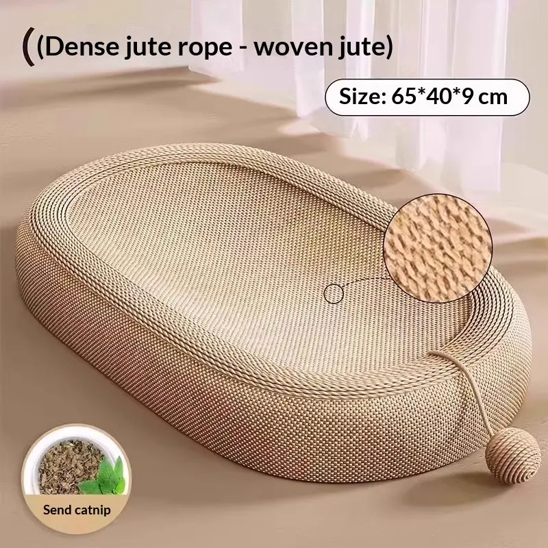 Extra-large Integrated Sisal Rope Cat Scratcher Bed