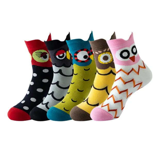 Women's Fashion Casual Print Long Socks Owl - Shop at LoveMi