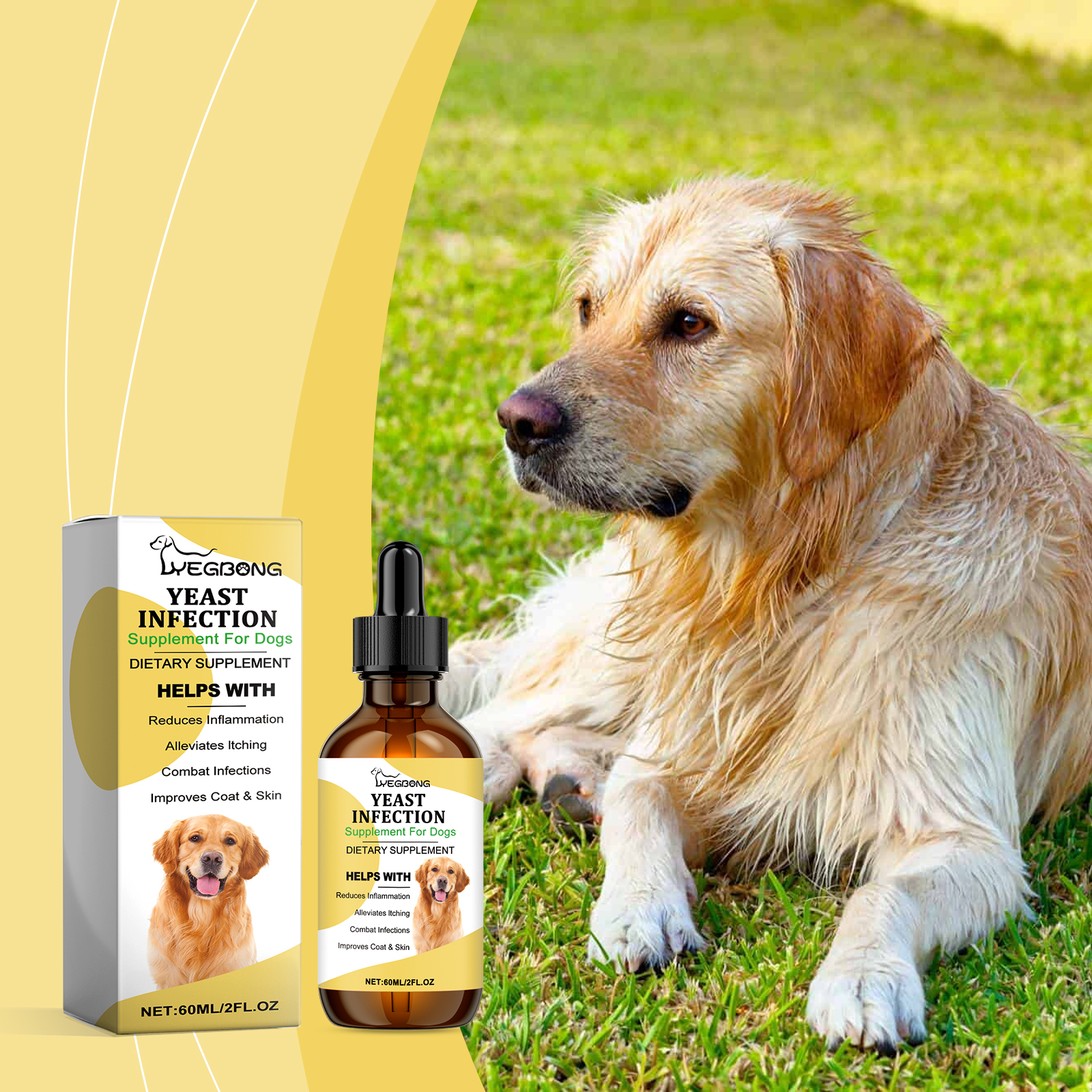 Herbal Yeast Supplements For Relieving External Skin Care Of Pets