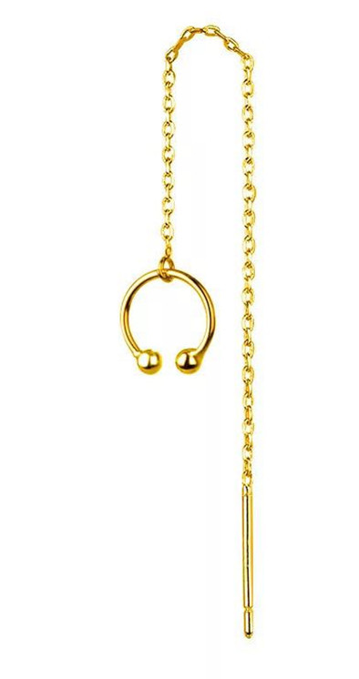 Korean Version Long Tassel Earring Line Is Sweet And