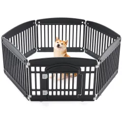 Dog Game Fence Is Safe And Reliable - Black6Panel - View 1