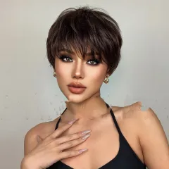 Reversed Style With Six Colors And Short Straight Hair Wig - Ss1931 - View 1
