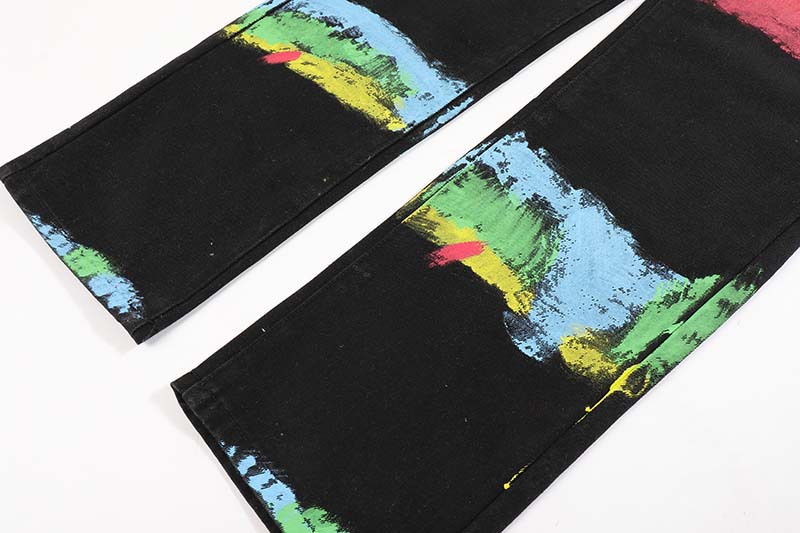 Chaopai Loose Niche Graffiti Straight Pants