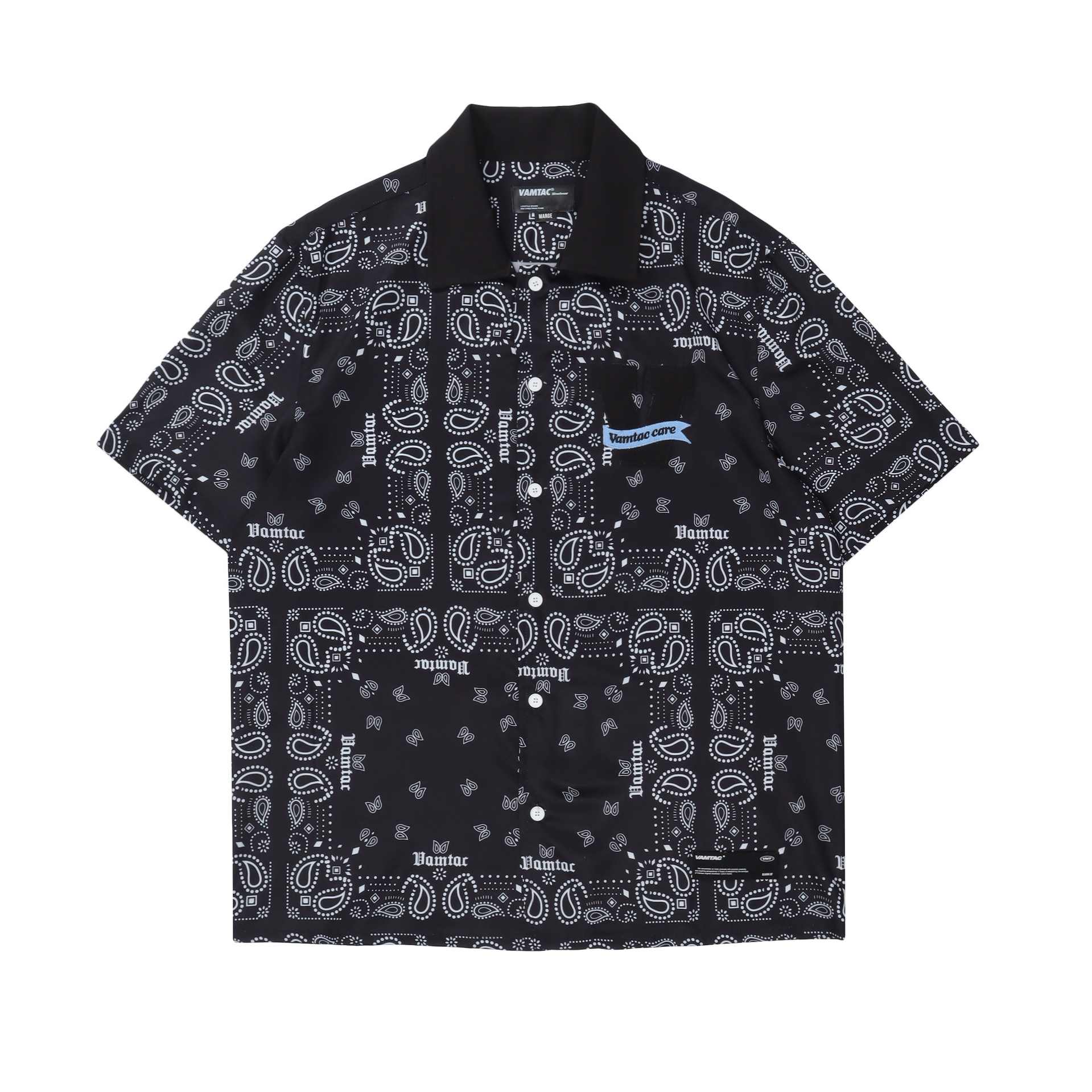 Patchwork Shirt Men's Street Hip-hop Couple Loose All-match Top