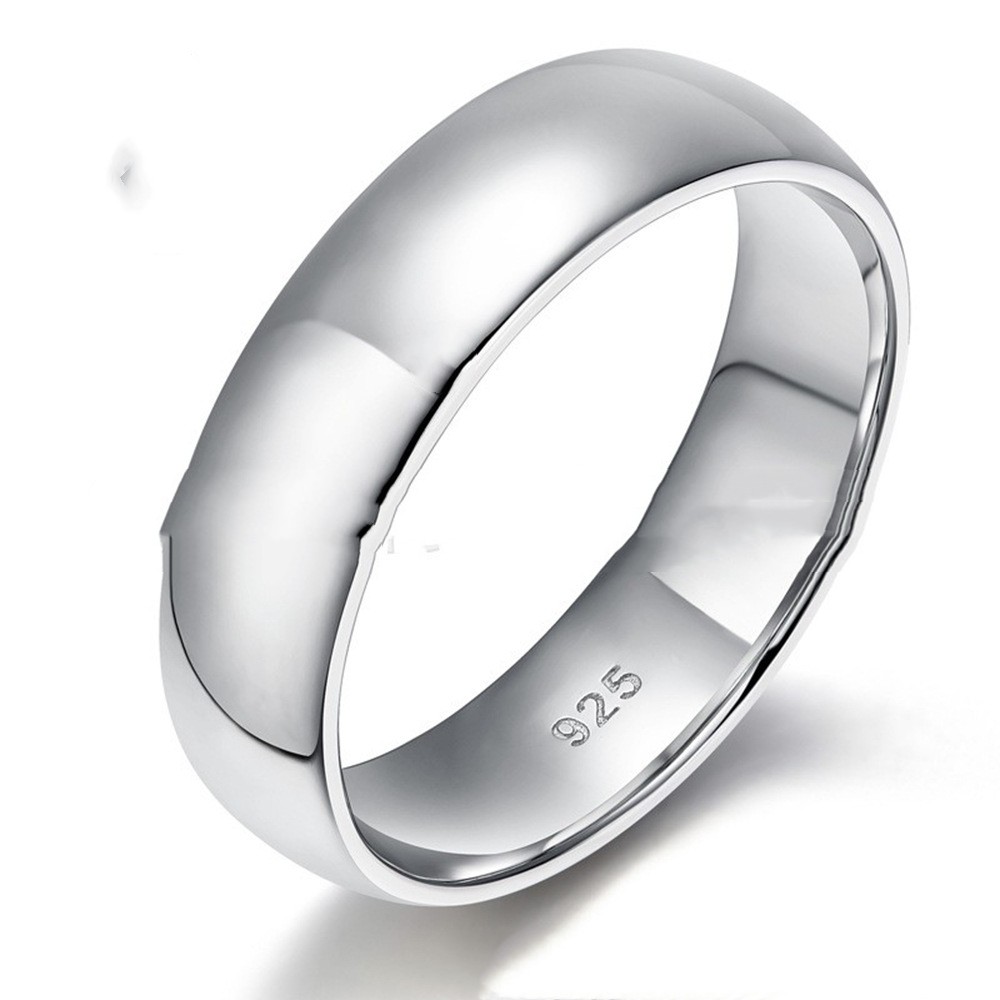 Title 1, Electroplated Platinum Silver Unisex Ring Timel...