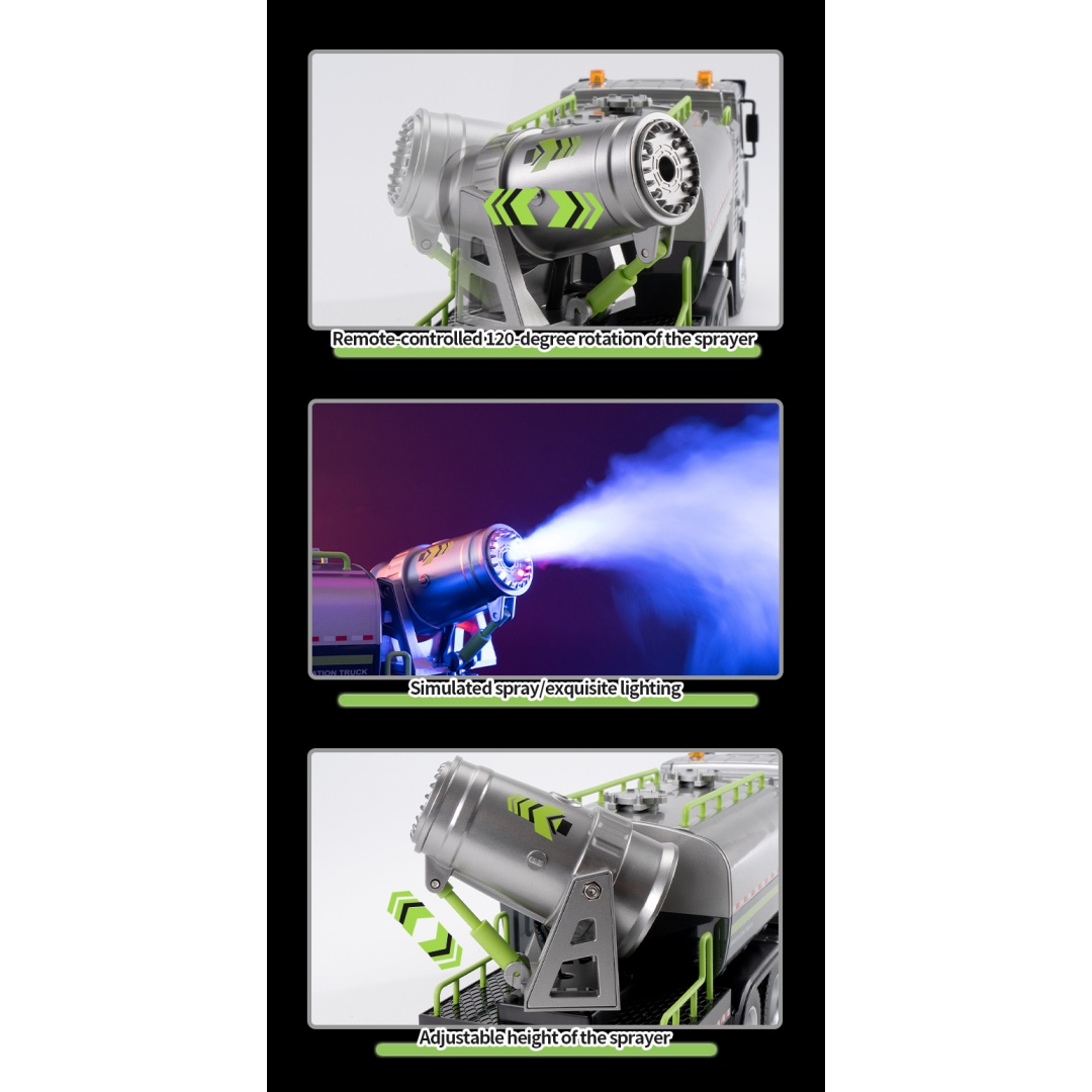 Huina 1316 1-18 Semi-Alloy Remote Controlled Fog Cannon Truck Toy 10