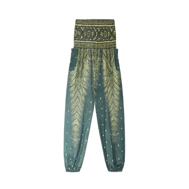 Womens Loose Yoga Pants Floral Print Wide Leg Trousers Long Fce075 - Shop at LoveMi