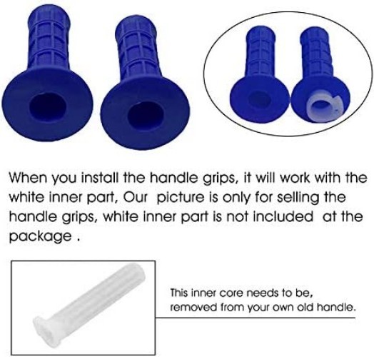 Motorcycle Rubber Handlebar Grips 22mm Soft Comfort Road Race Pair — image 11