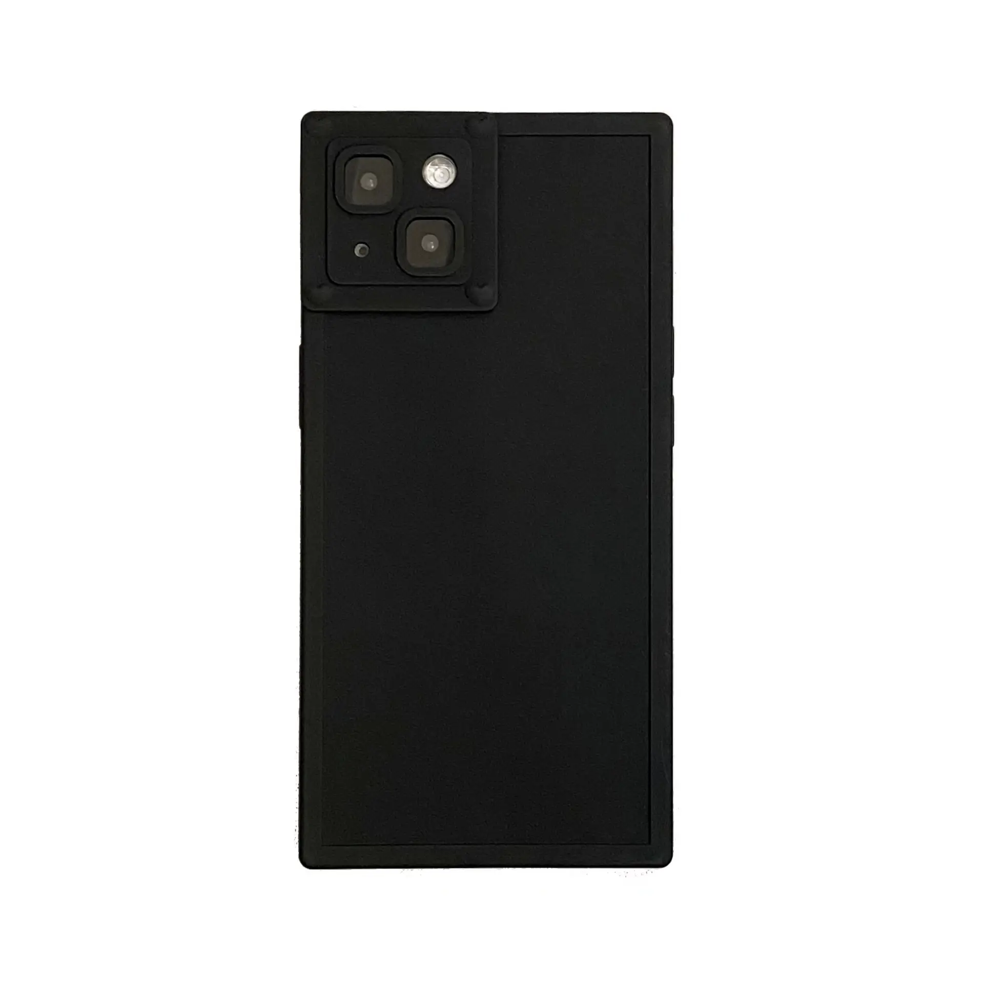 Simple Solid Color Square Phone Case New Niche