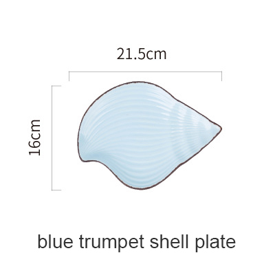 Conch flat plate blue