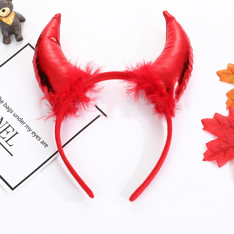 Title 2, Halloween Decoratie Props Demon Hoorn Hoofdband...