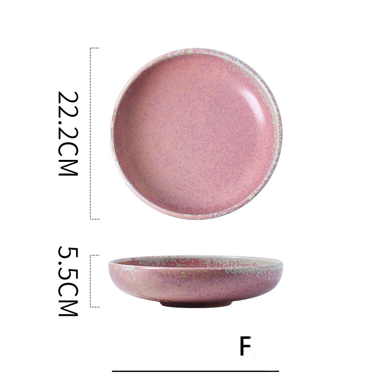 8.7inch pink round bowl