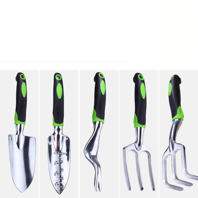 5piece set with green handle