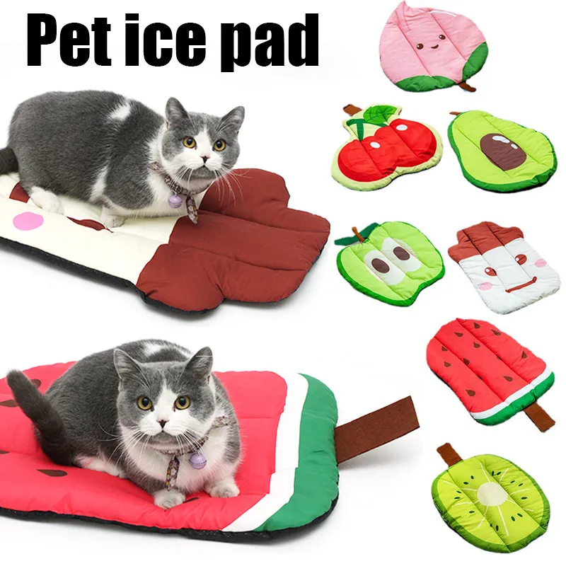 Dog Cooling Mat Pet Beds Cat Rug Ice Silk Pet Self Cooling Pad Blanket Summer Washable Oxford Farbric Cooling Down Summer Fruit – image 2