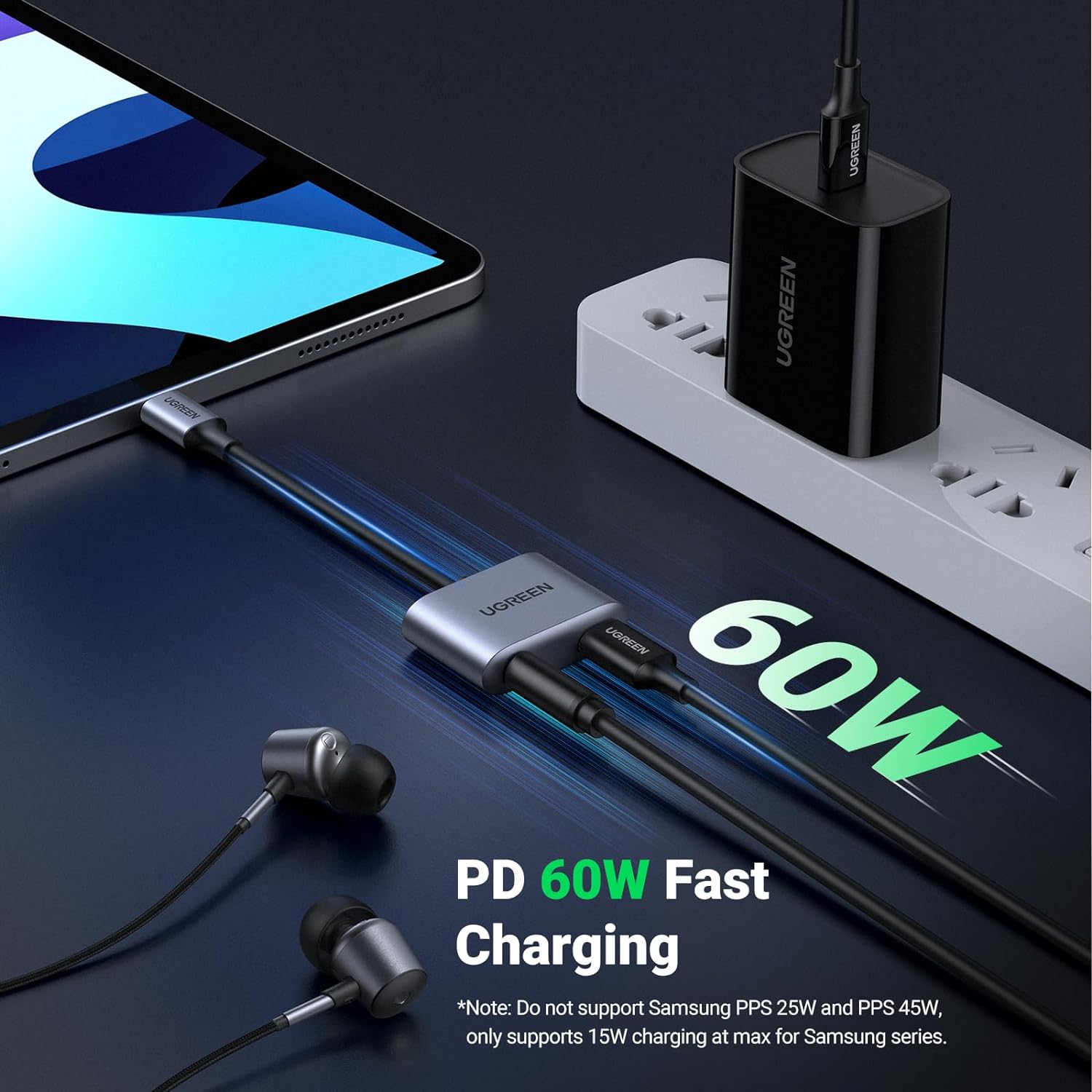 USB C Headphones Adapter with Fast Charging, 2-in-1 USB C to 3.5mm Headphones Adapter, PD Fast Charging, Hi-Res Sound, Compatible with iPad Pro Galaxy Note20/S20/Note10/Google Pixel 4/4 XL/3/3 XL and More. Wide Compatibility: This USB c headphone adapter 