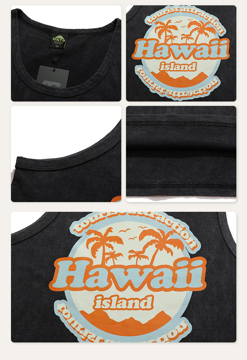 Title 5, Przewiewny tank top z nadrukiem Hawaiian Heat. ...