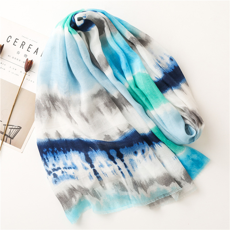 Title 25, Cotton And Linen Feel Satin Cotton Scarf Female...