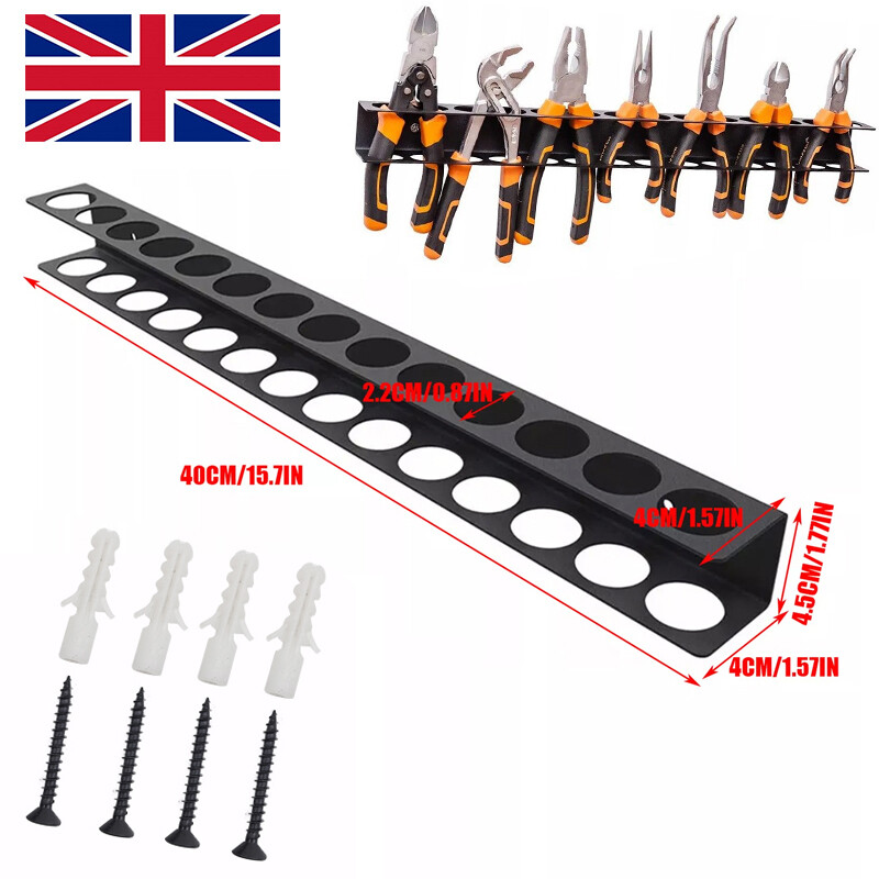 Wall Mount Holds 14 Screwdrivers Tool Rail Rack Holder Screwdriver Organiser — image 6