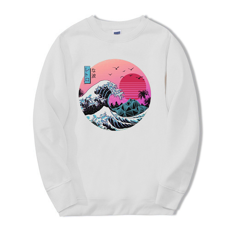 Title 2, The Great Retro Wave Japanese Anime Crew Neck S...