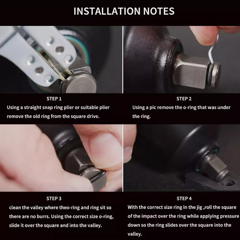 6x Anvil Retaining Ring Clip With O-Ring For Milwaukee Type 38 Impact Wrench — image 9