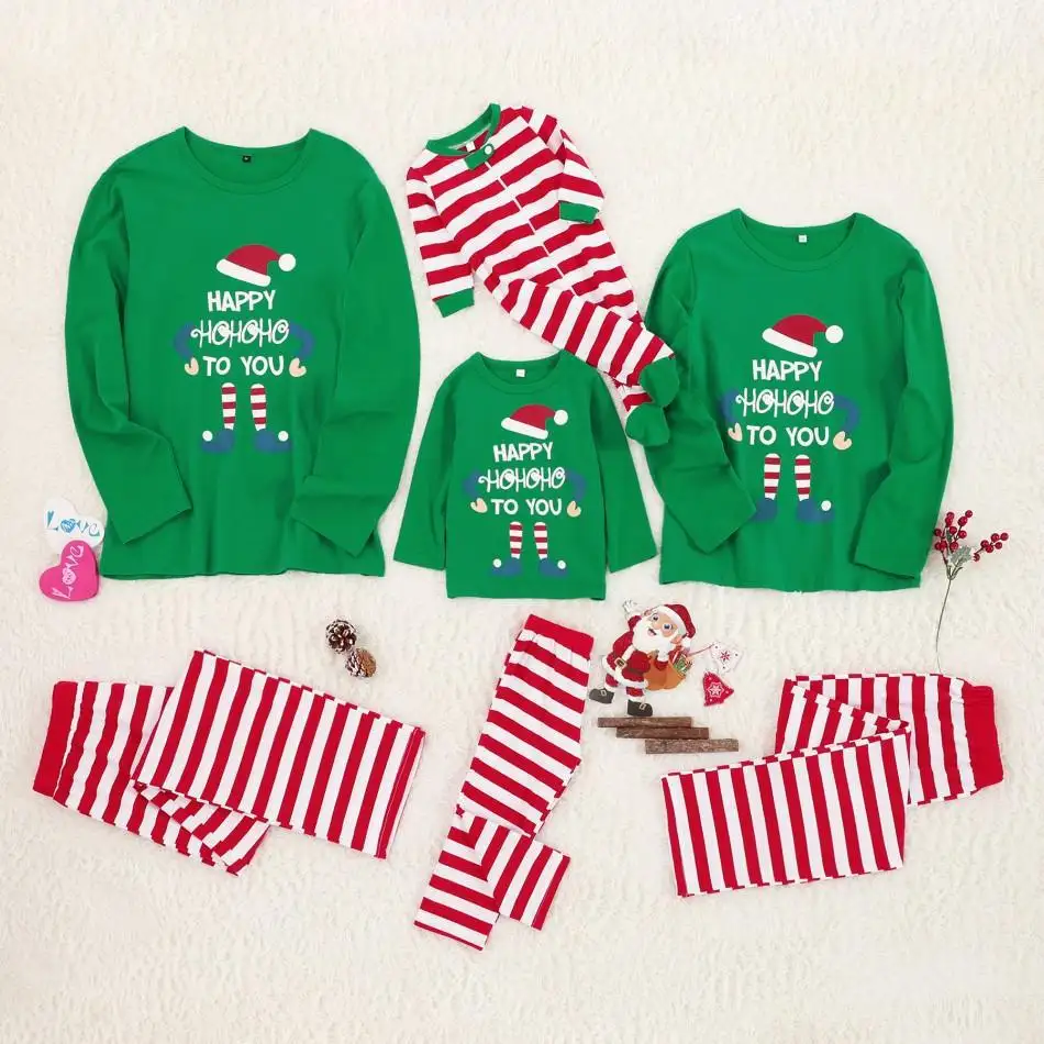 Homewear Pajamas Set Christmas Doll Print